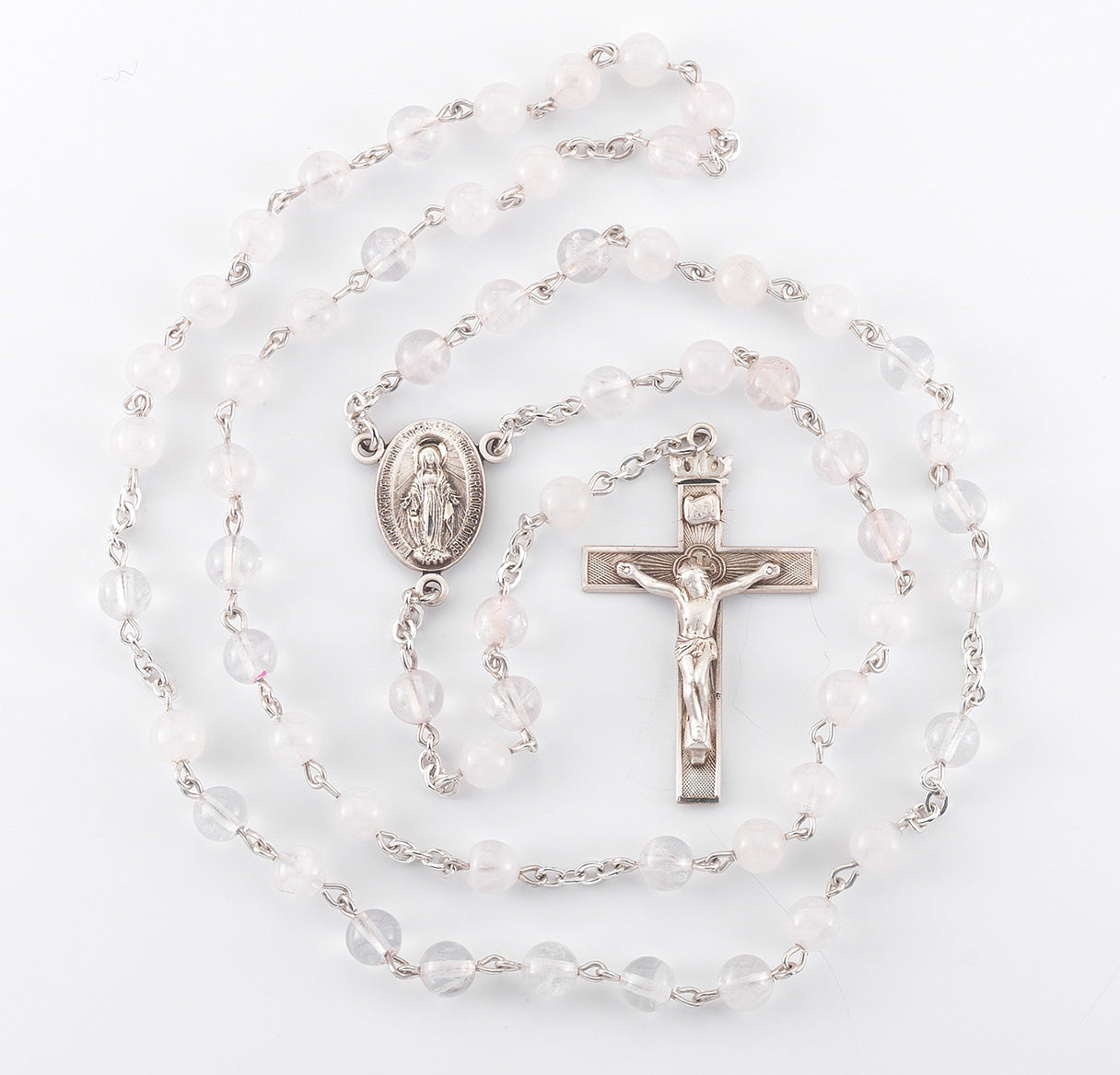 Genuine Rose Quartz Sterling Rosary | .925 Silver