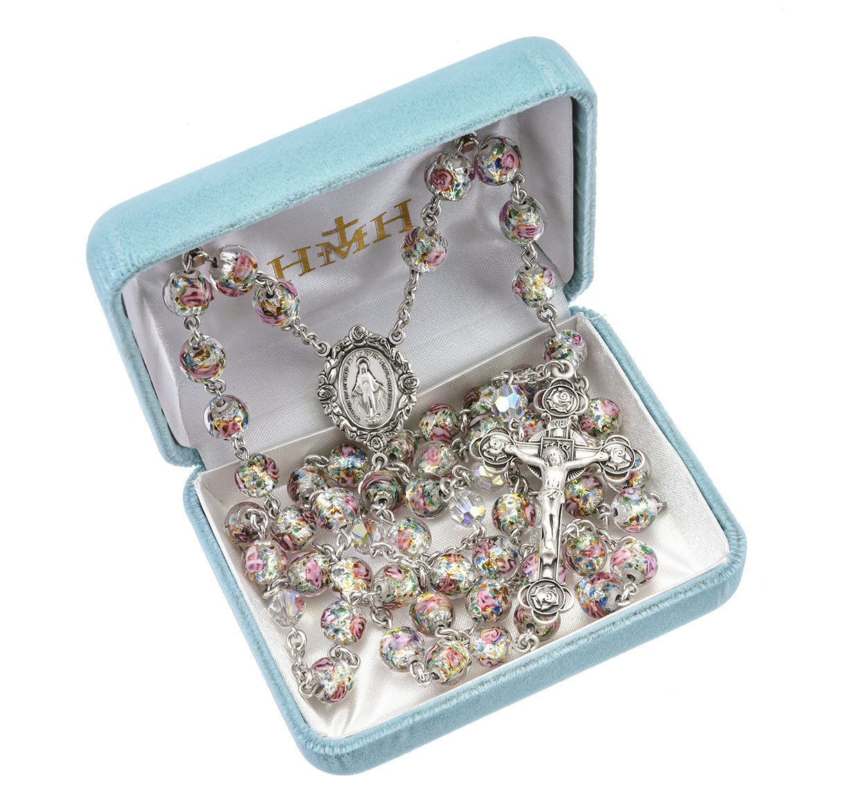 Murano Venetian Glass Round Rosary | Catholic Rosary