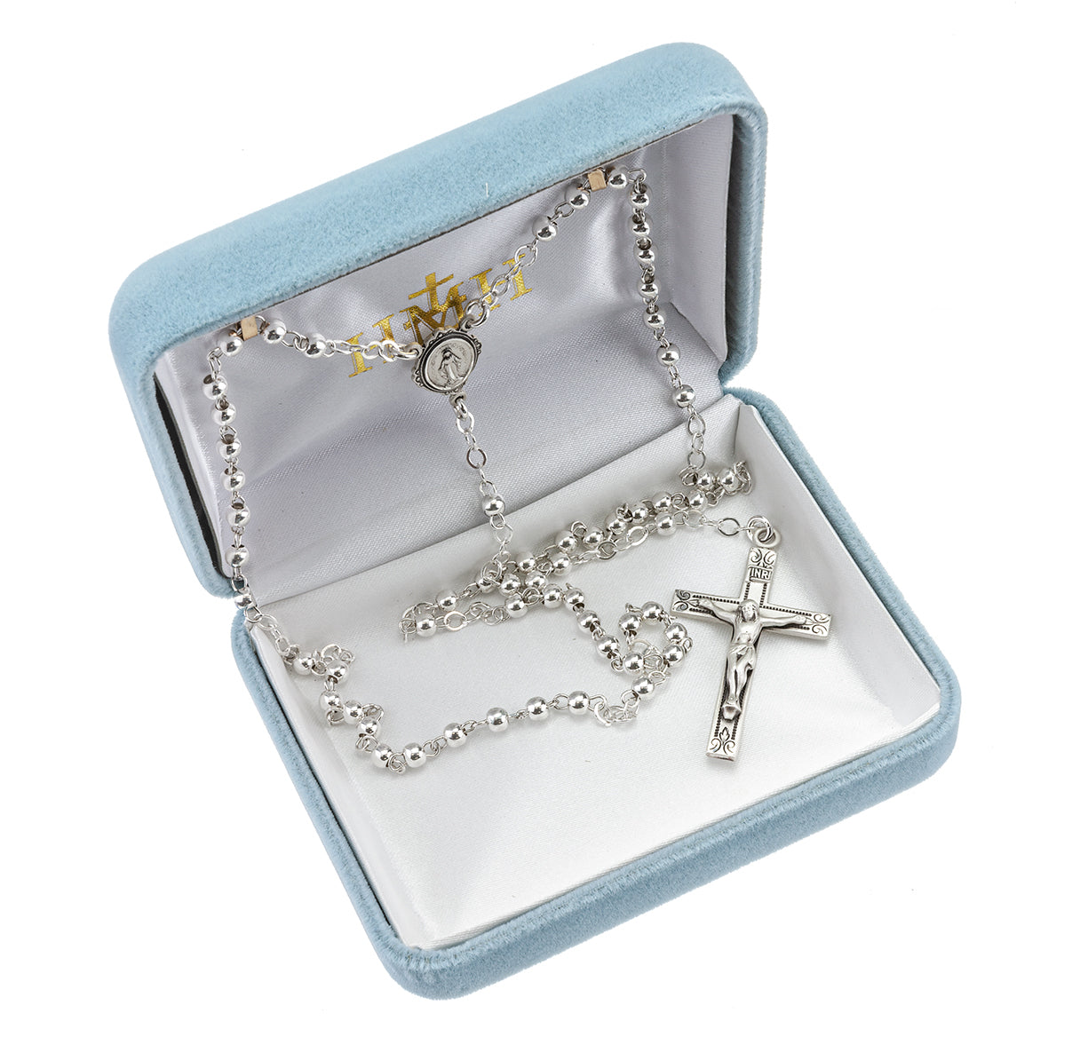 3.5mm High Polished Sterling Silver Rosary | .925 Silver
