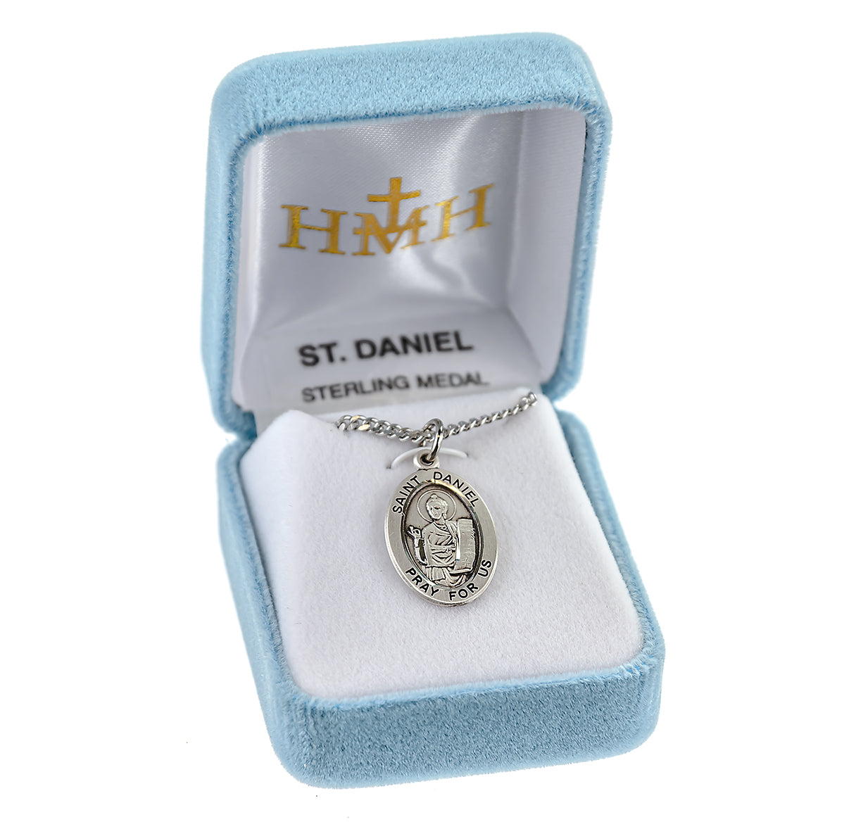 Patron Saint Daniel Oval Sterling Silver Medal Pendant with Chain | .925 Silver