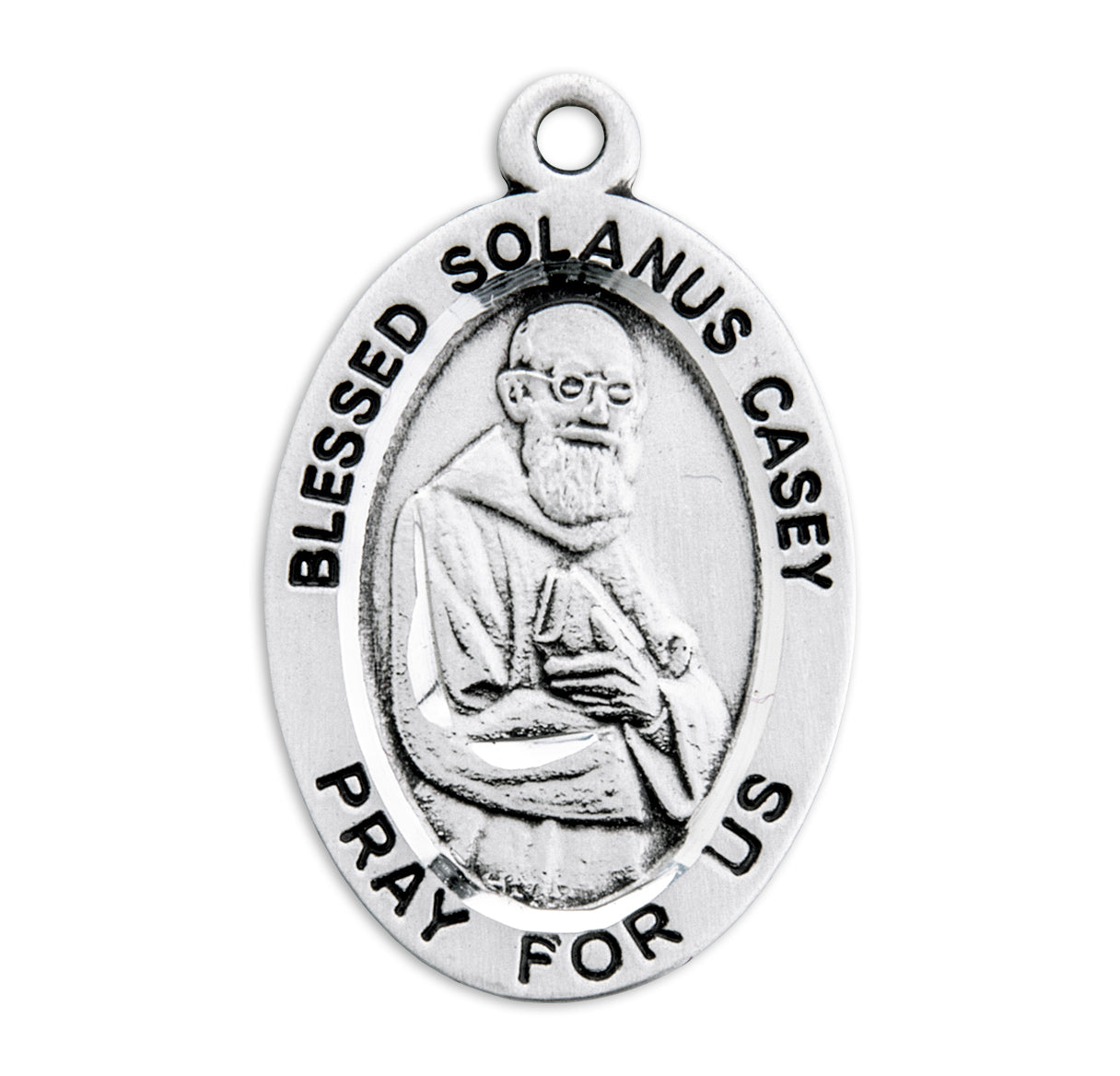 Blessed Solanus Casey Oval Sterling Silver Medal Pendant with Chain | .925 Silver
