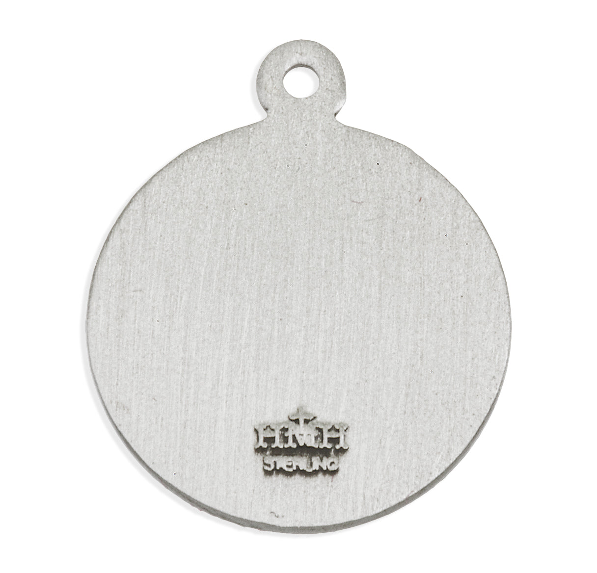Patron Saint Julia Round Sterling Silver Medal Pendant with Chain | .925 Silver