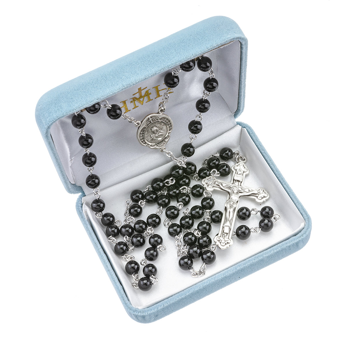 6mm Round Genuine Onyx Beads | Catholic Rosary Beads