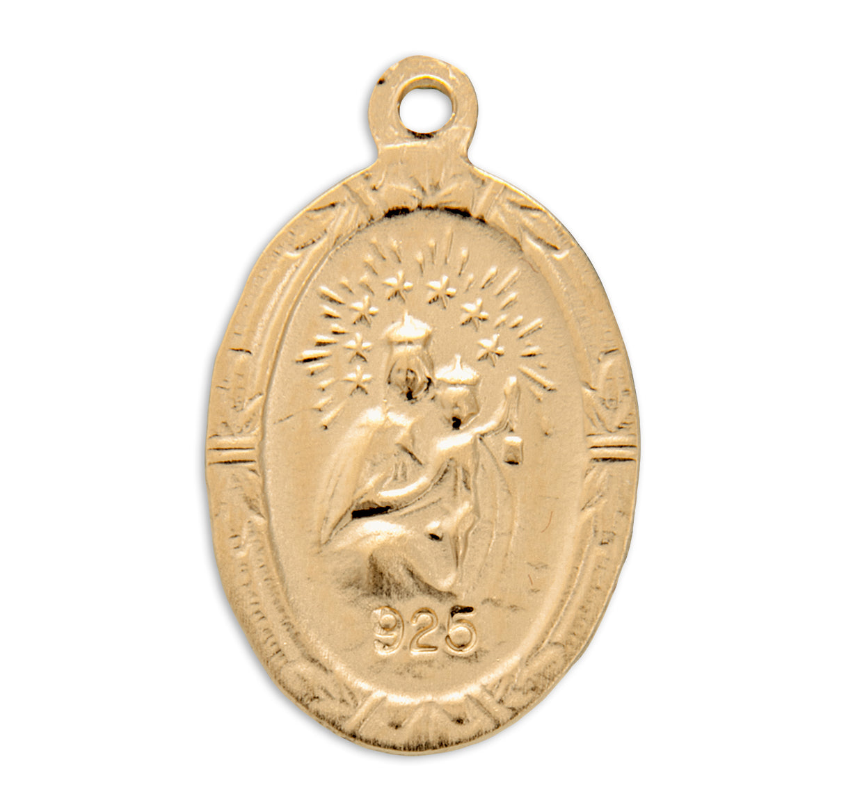 Gold Over Sterling Silver Scapular Medal
