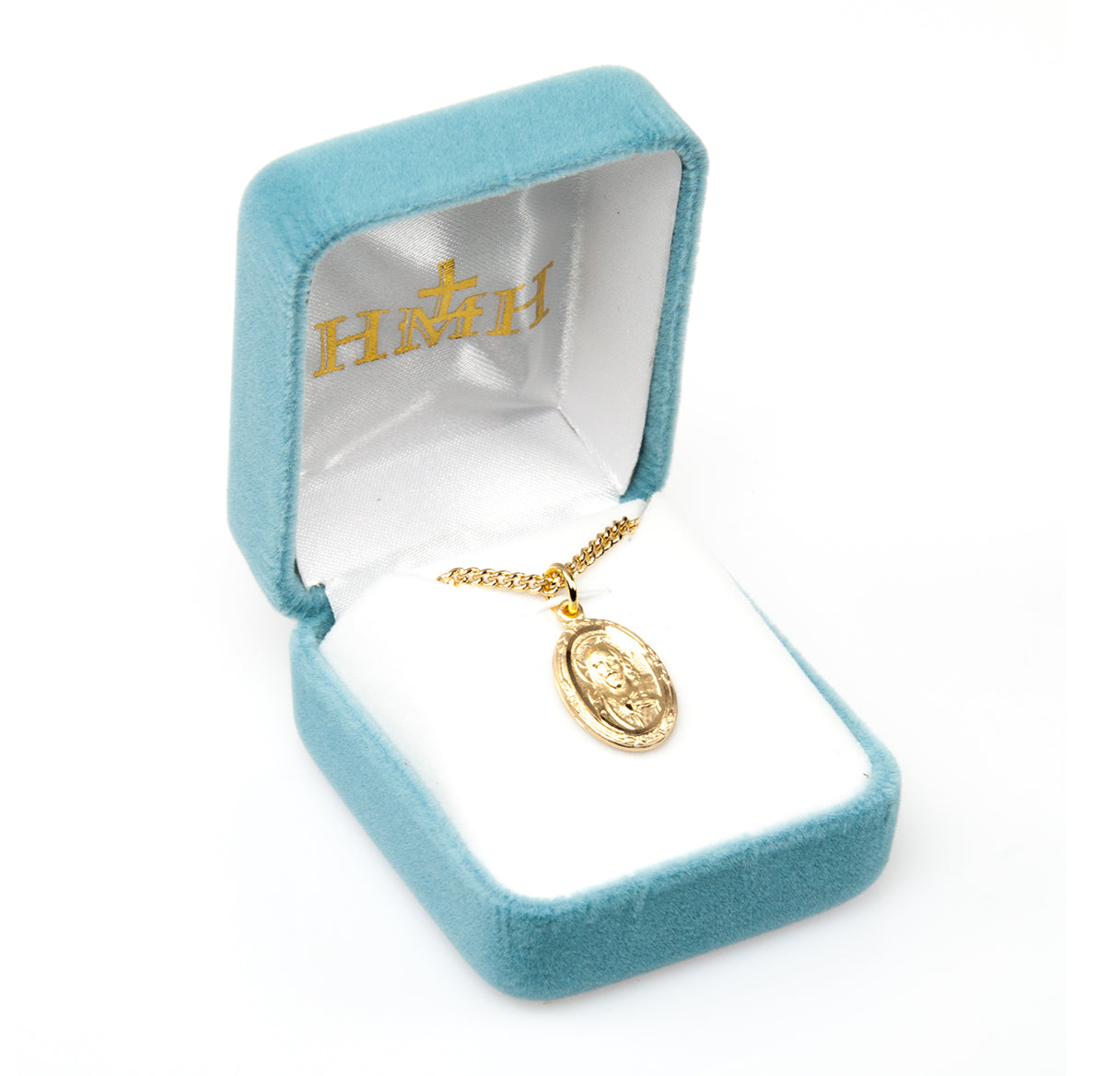 Gold Over Sterling Silver Scapular Medal