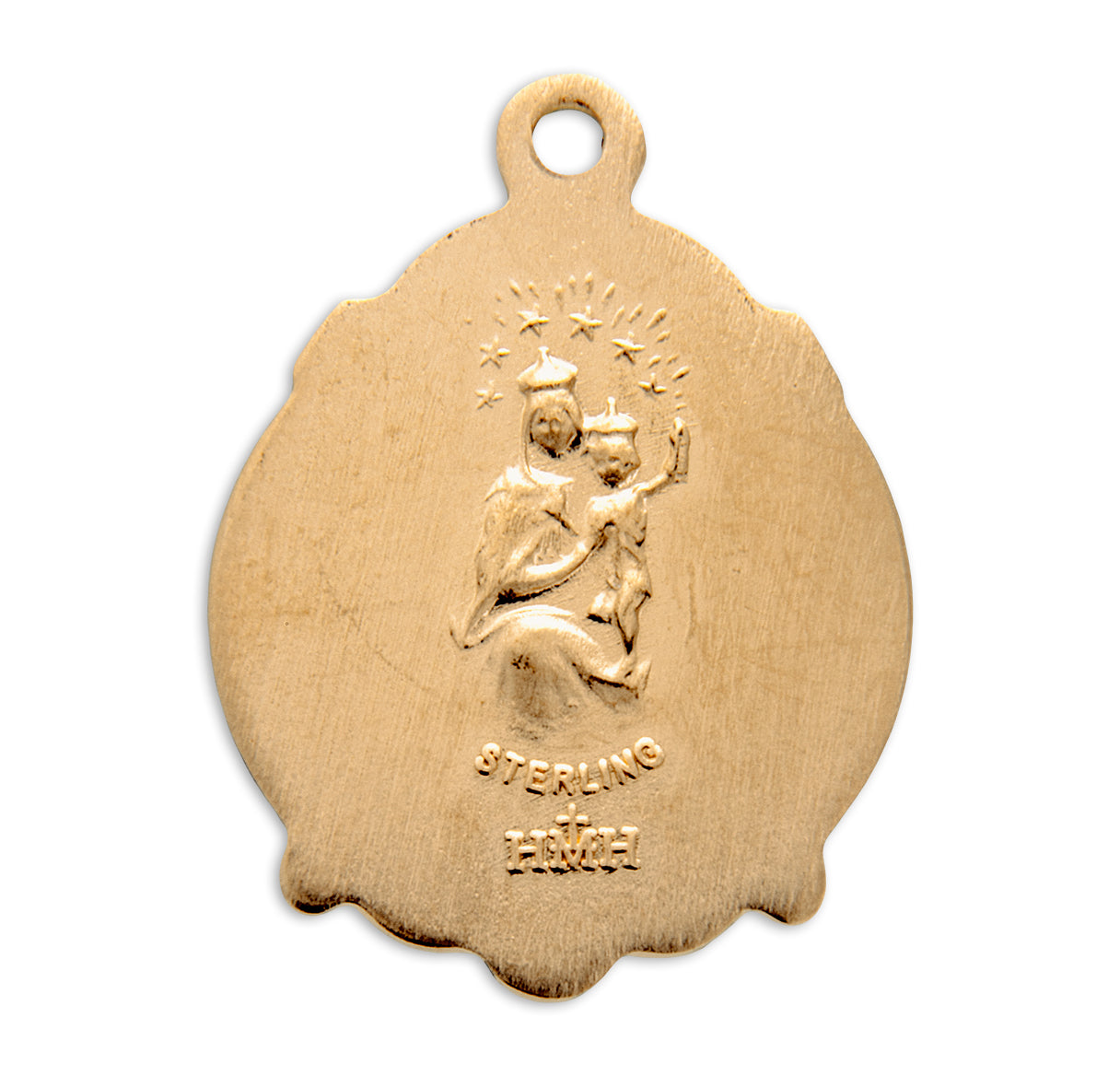 Gold Over Sterling Silver Scapular Medal