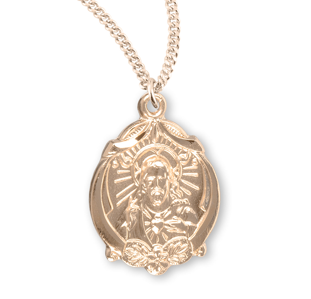Gold Over Sterling Silver Scapular Medal