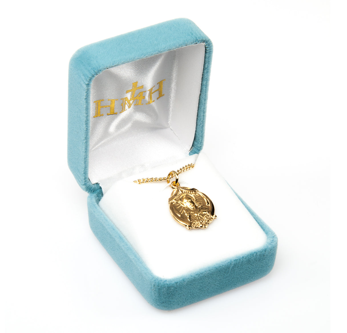Gold Over Sterling Silver Scapular Medal
