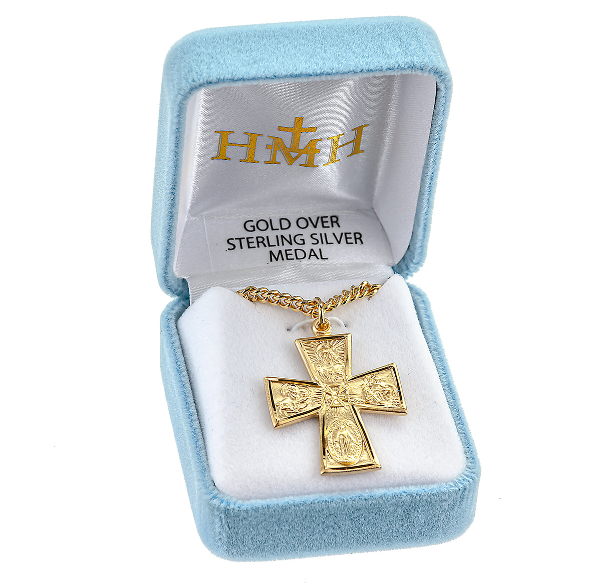 Gold Over Sterling Silver Four-Way Medal