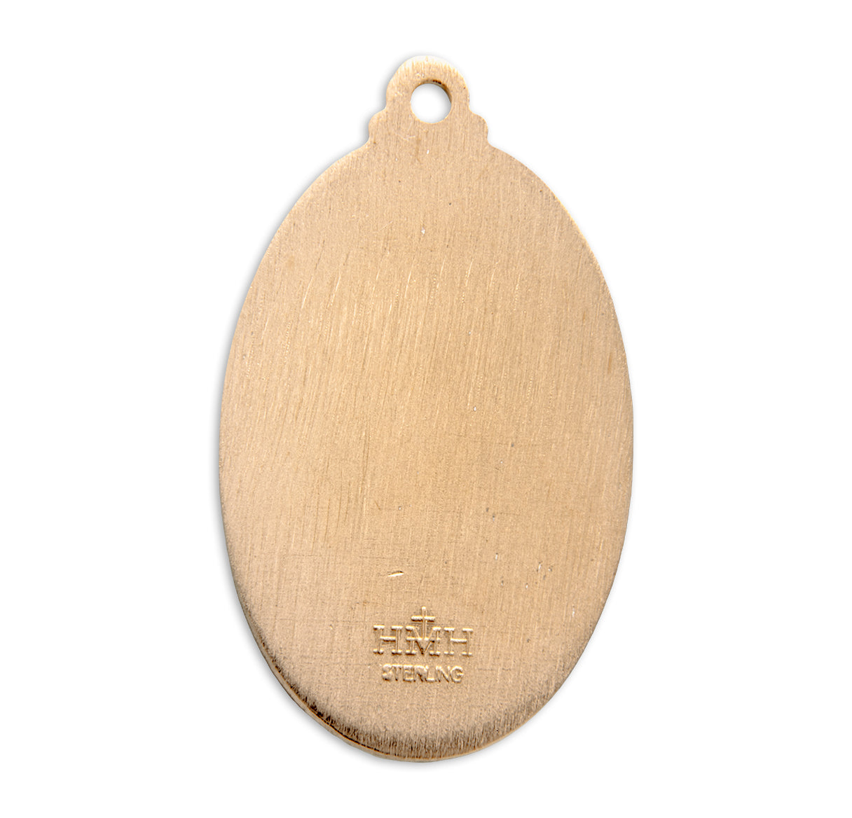 Saint Christopher Oval Gold Over Sterling Silver Medal