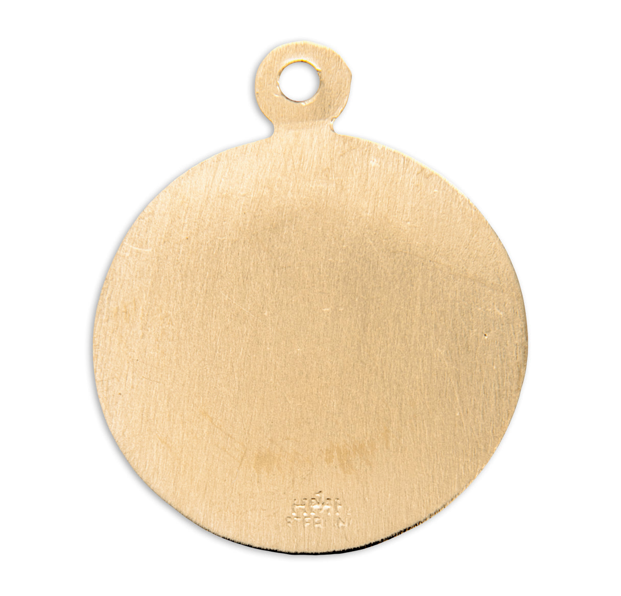 Holy Baptism Med Round Gold Over Sterling Silver Medal