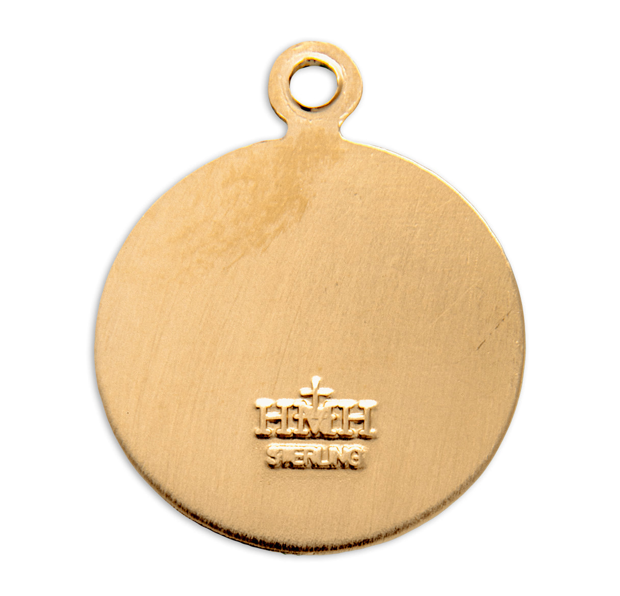 Patron Saint Christopher Round Gold Over Sterling Silver Medal