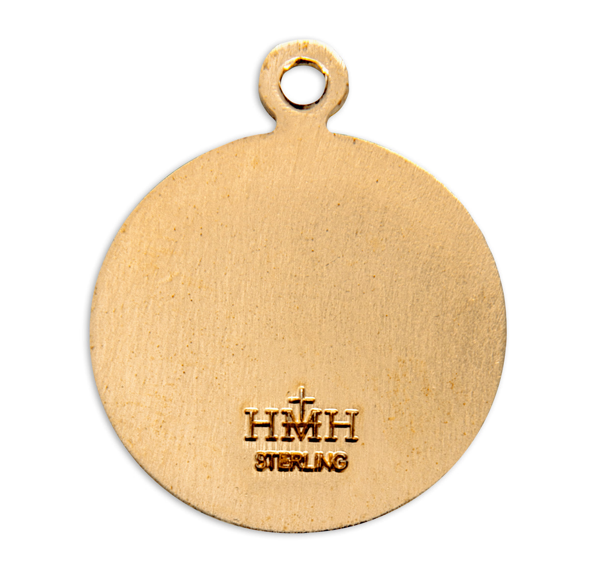Patron Saint Francis of Assisi Round Gold Over Sterling Silver Medal