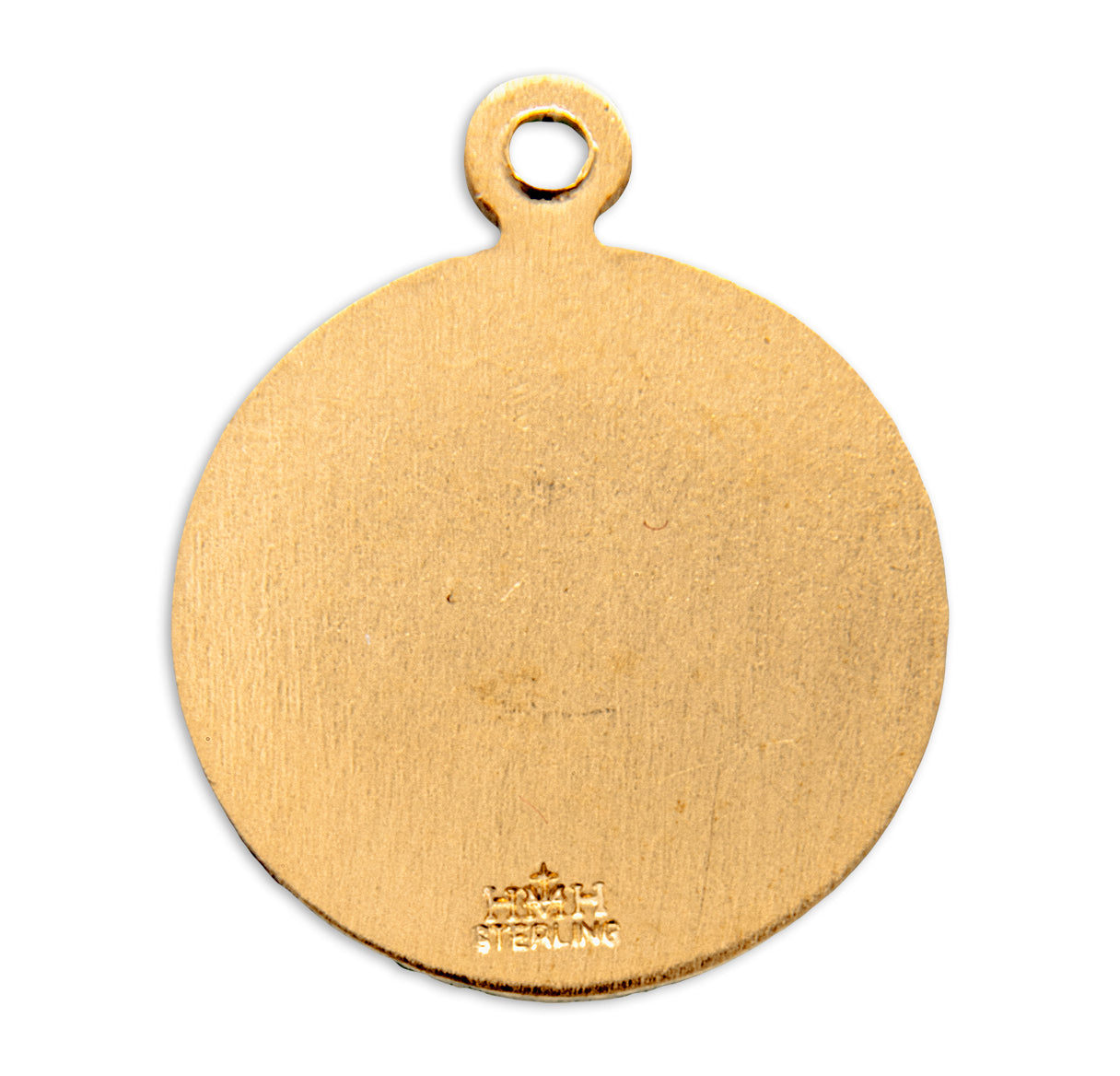 Patron Saint THerese of Lisieux Round Gold Over Sterling Silver Medal