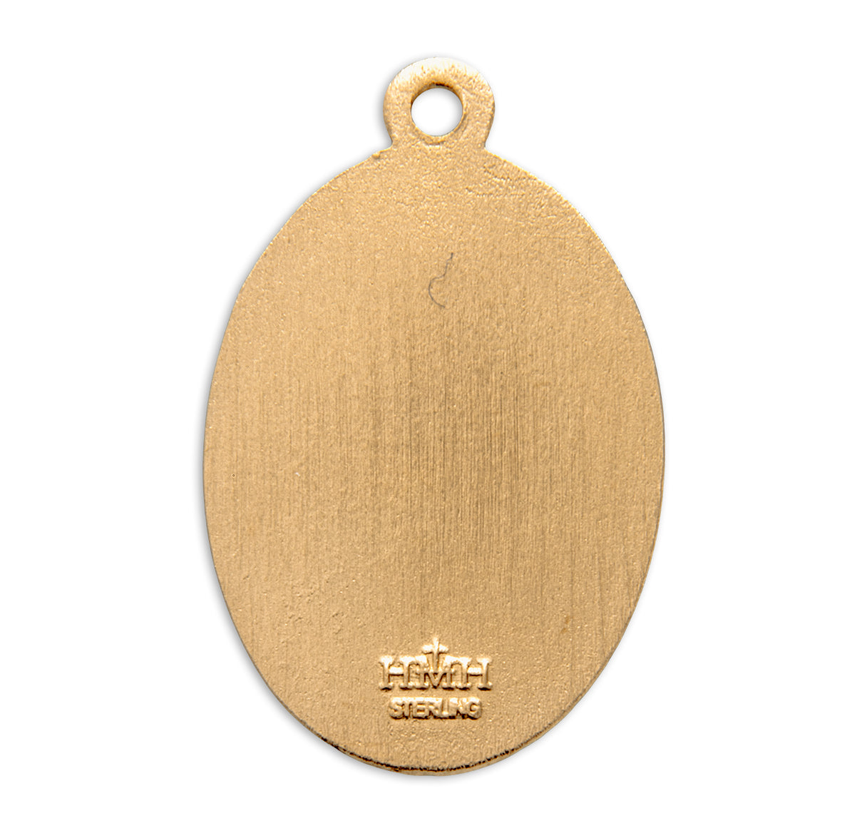 Patron Saint Francis of Assisi Oval Gold Over Sterling Silver Medal