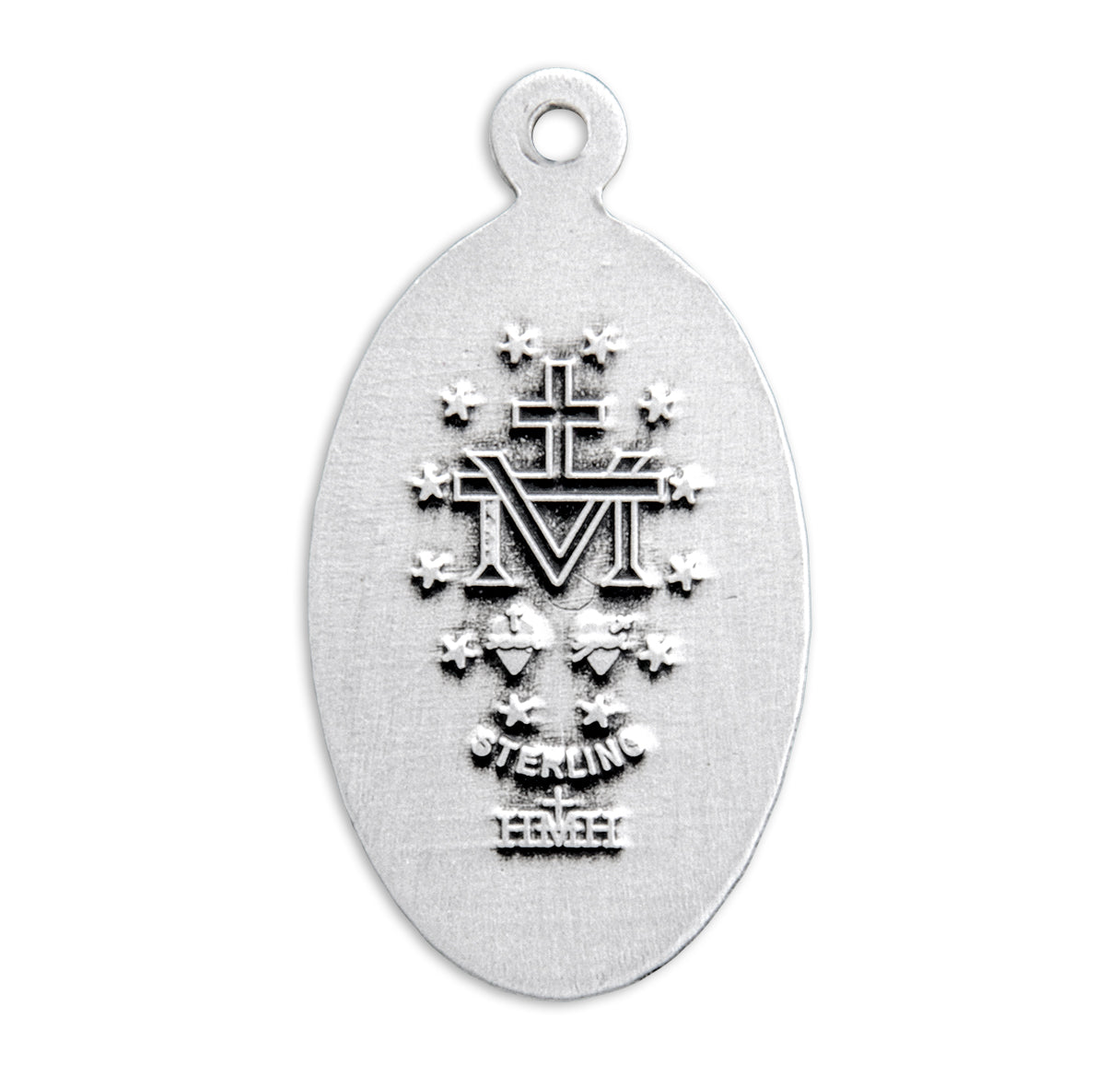Sterling Silver Sterling Silver Miraculous Medal Pendant with Chain