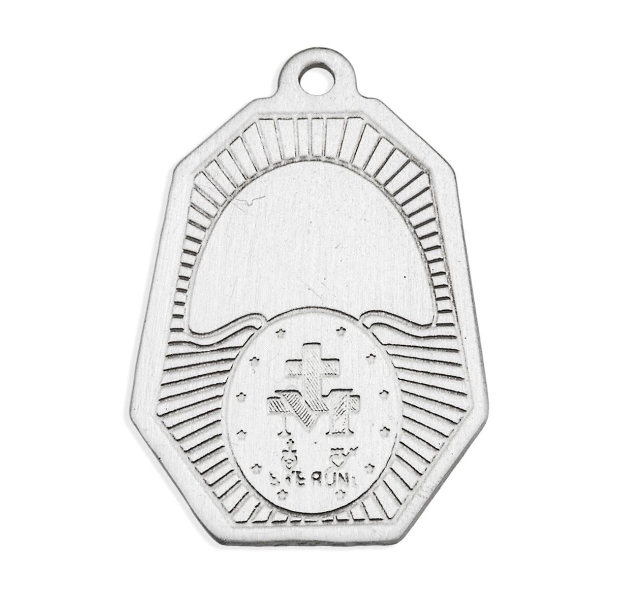 Sterling Silver Miraculous Medal Pendant with Chain