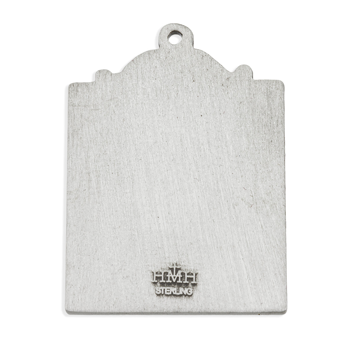 Sterling Silver Square "Crown of Thorns" Medal Pendant with Chain