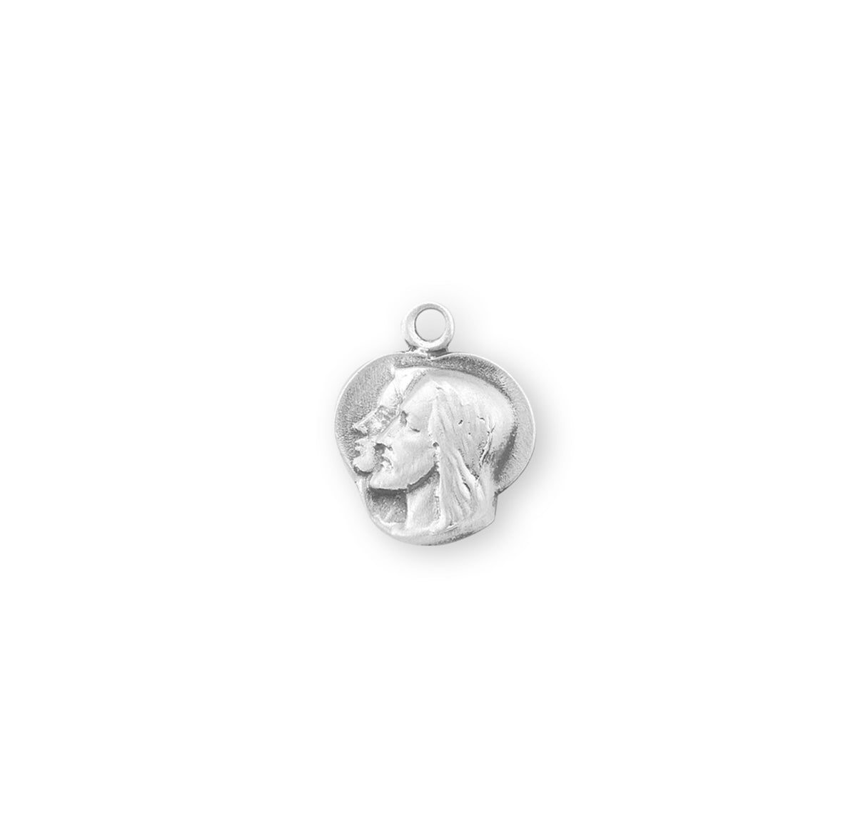 Jesus through Mary Sterling Silver Medal Pendant with Chain