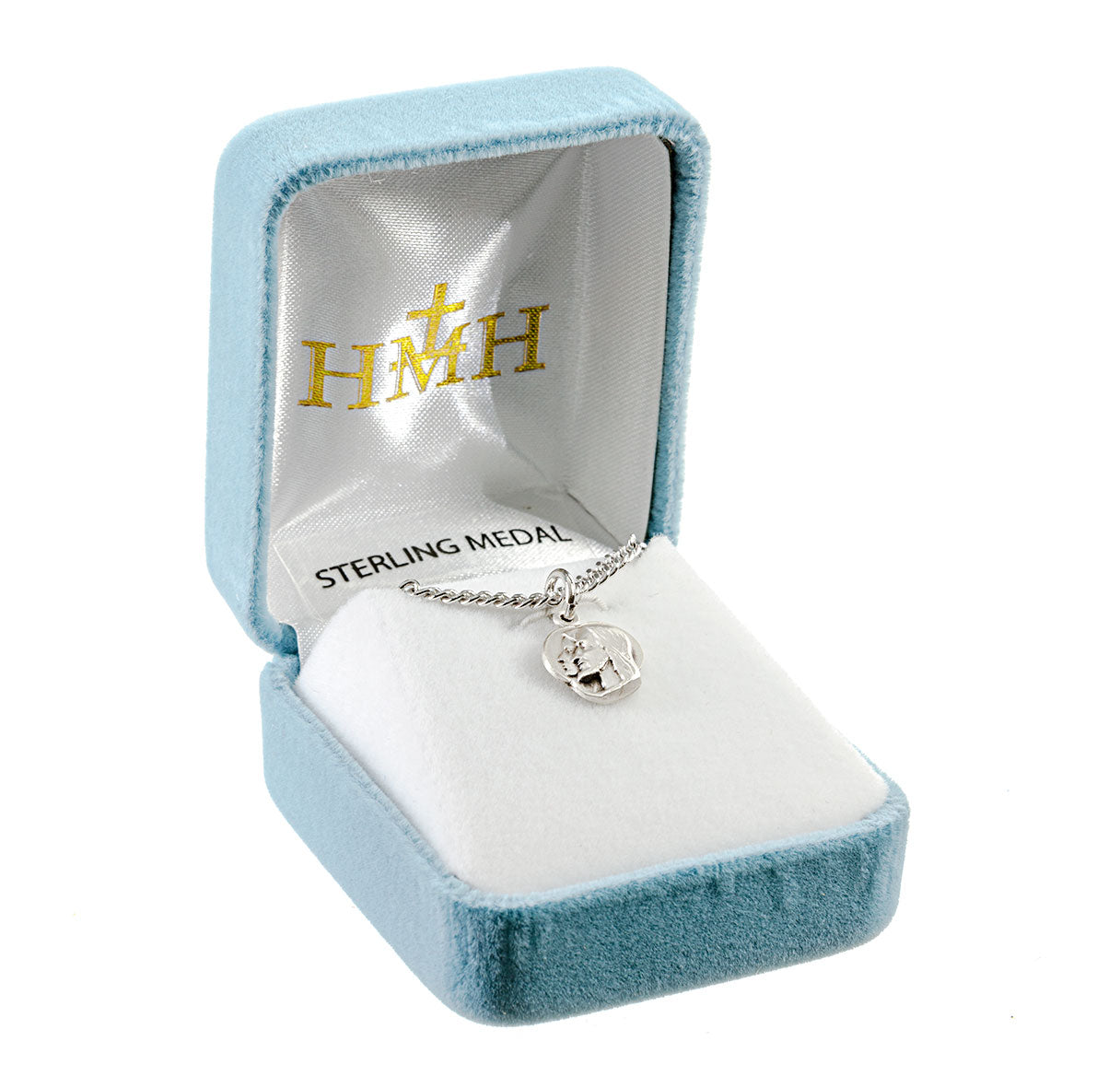 Jesus through Mary Sterling Silver Medal Pendant with Chain