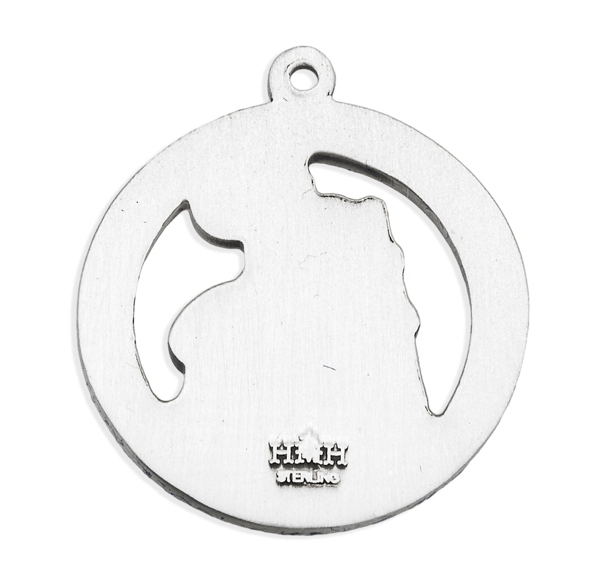 Saint Christopher Protect Us Round Sterling Silver Medal Pendant with Chain