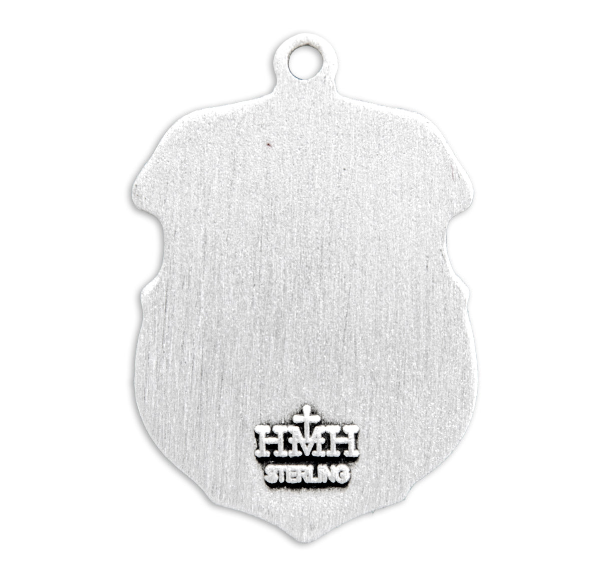 Saint Michael the Archangel Slaying Demon Sterling Silver Badge Medal Pendant with Chain