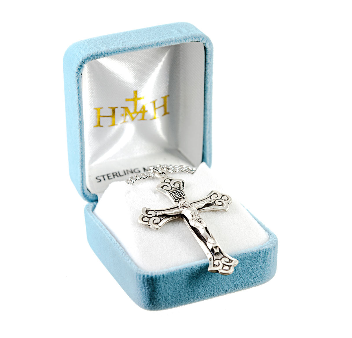 Fine Flared Sterling Silver Crucifix
