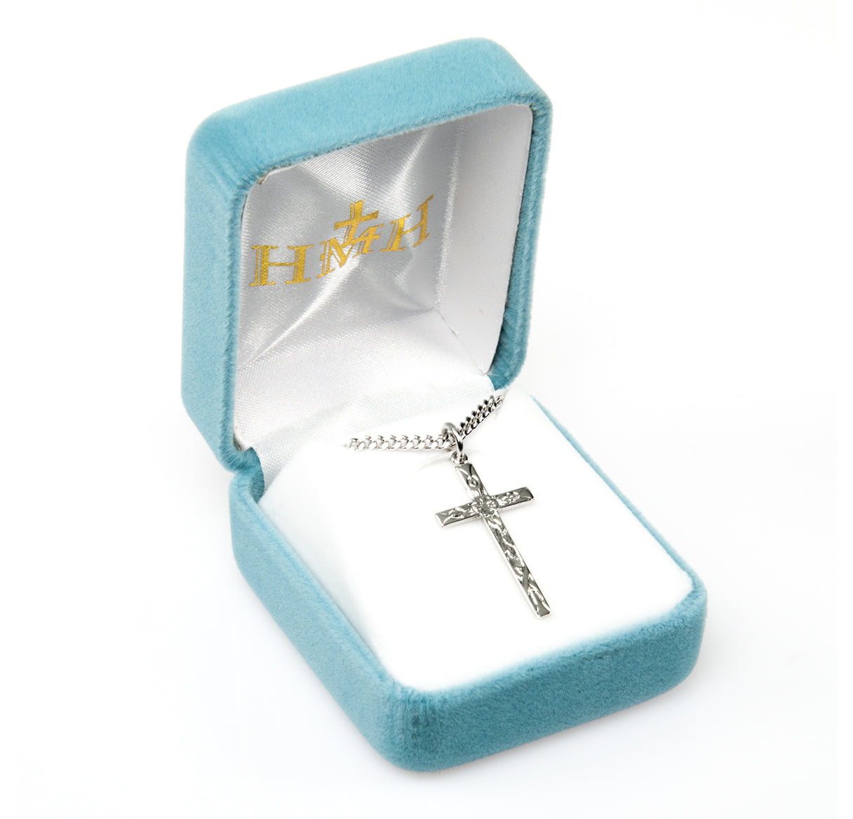Sterling Silver Etched Cross