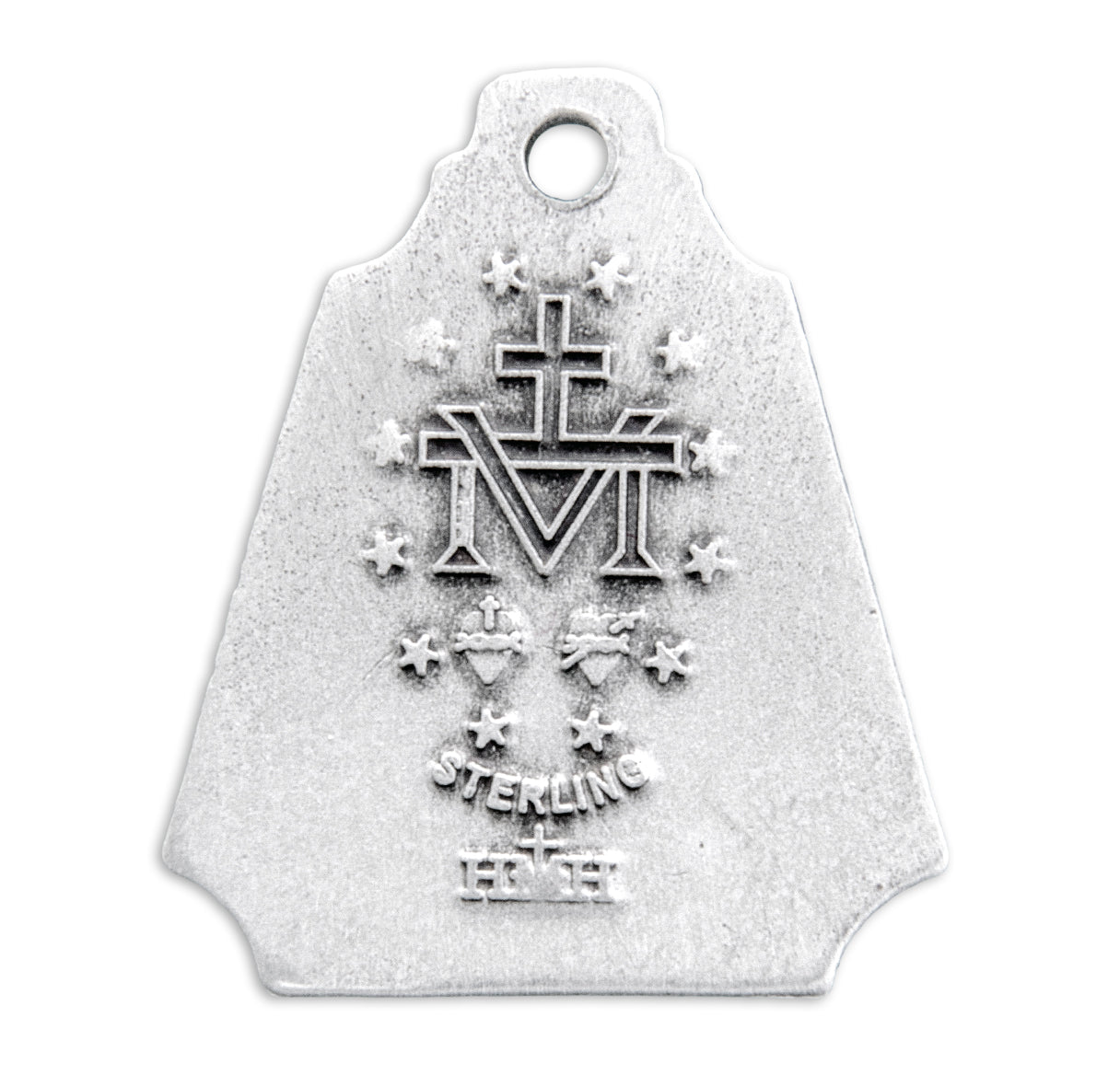 Sterling Silver Miraculous Medal Pendant with Chain