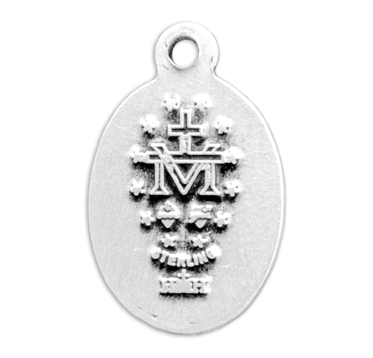 Sterling Silver Baby Miraculous Medal Pendant with Chain