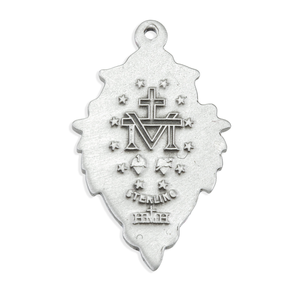 Sterling Silver Miraculous Medal Pendant with Chain