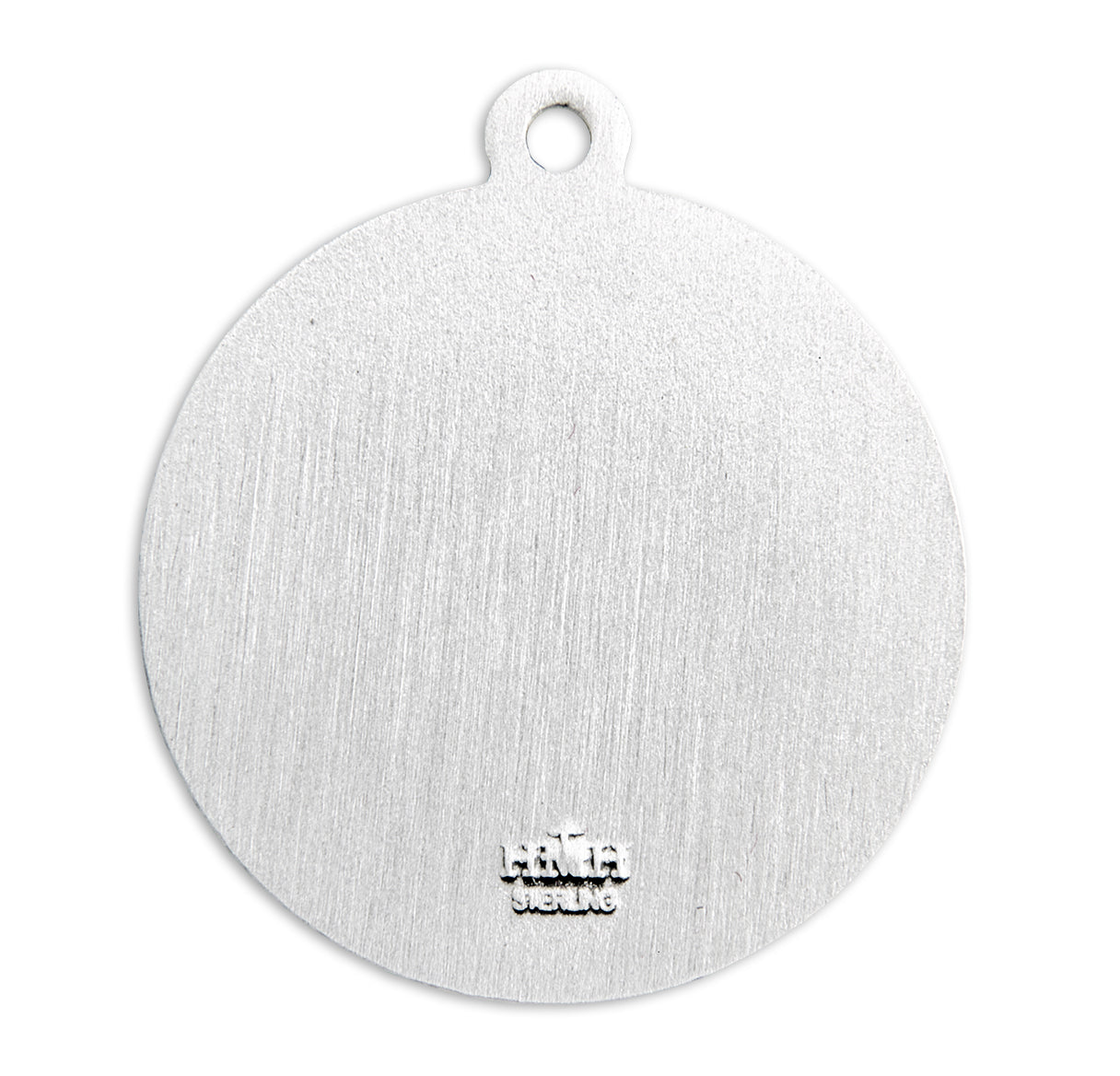 Saint Jude Round Sterling Silver Medal Pendant with Chain