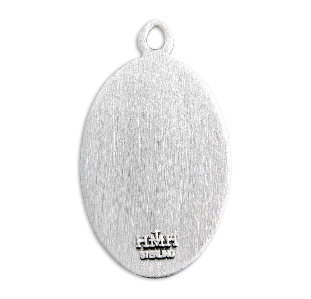 Saint Jude Oval Sterling Silver Medal Pendant with Chain