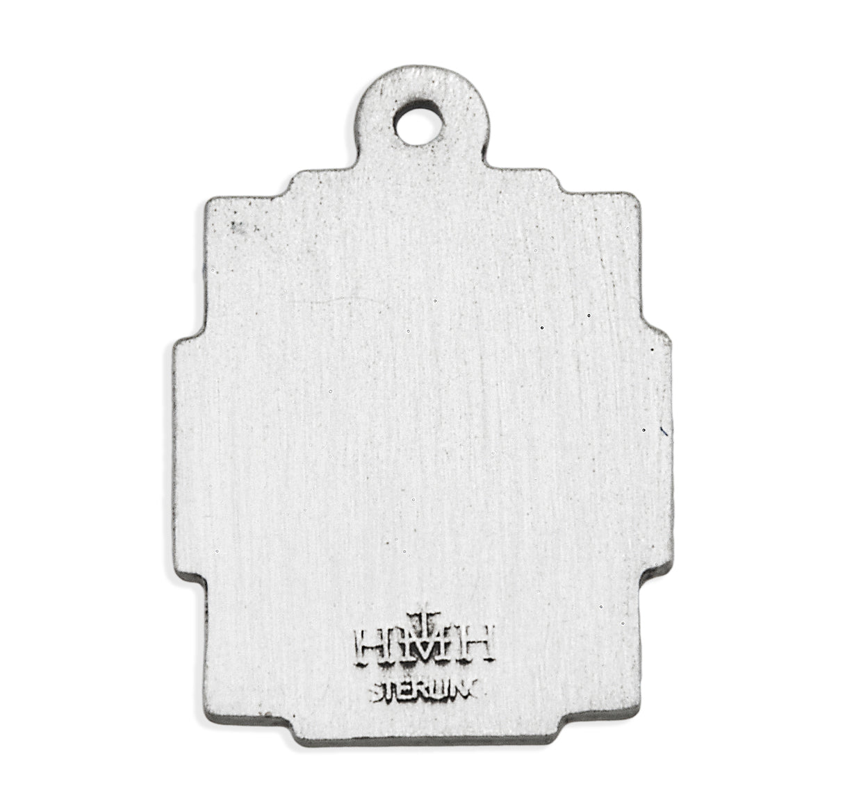 Sterling Silver St. Frances X. Cabrini Square Medal Pendant with Chain