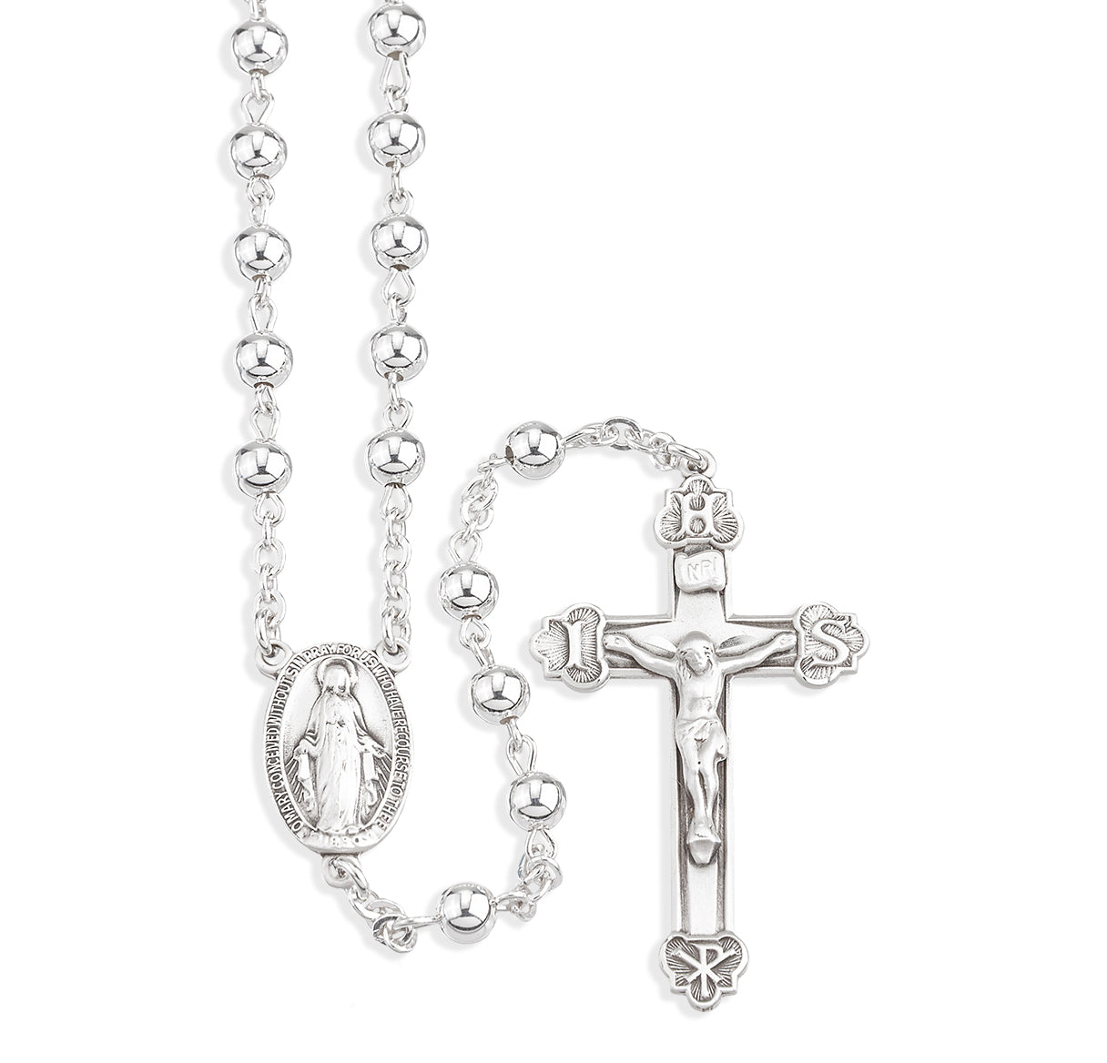 5mm High Polished Sterling Silver Rosary