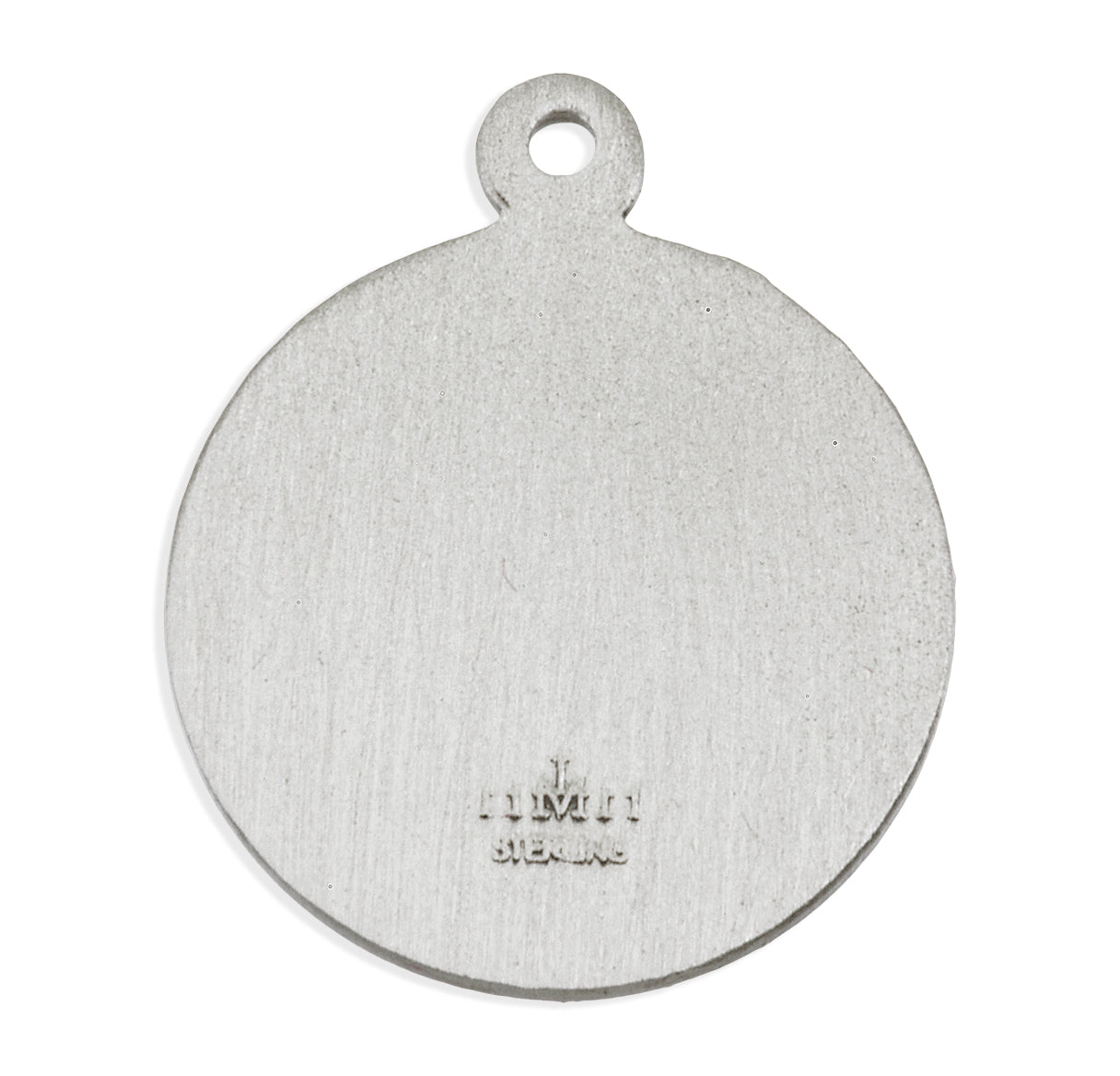 Patron Saint Andrew Round Sterling Silver Medal Pendant with Chain