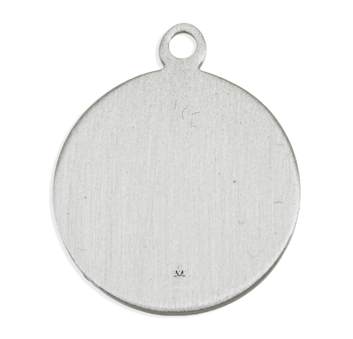 Patron Saint Mark Round Sterling Silver Medal Pendant with Chain