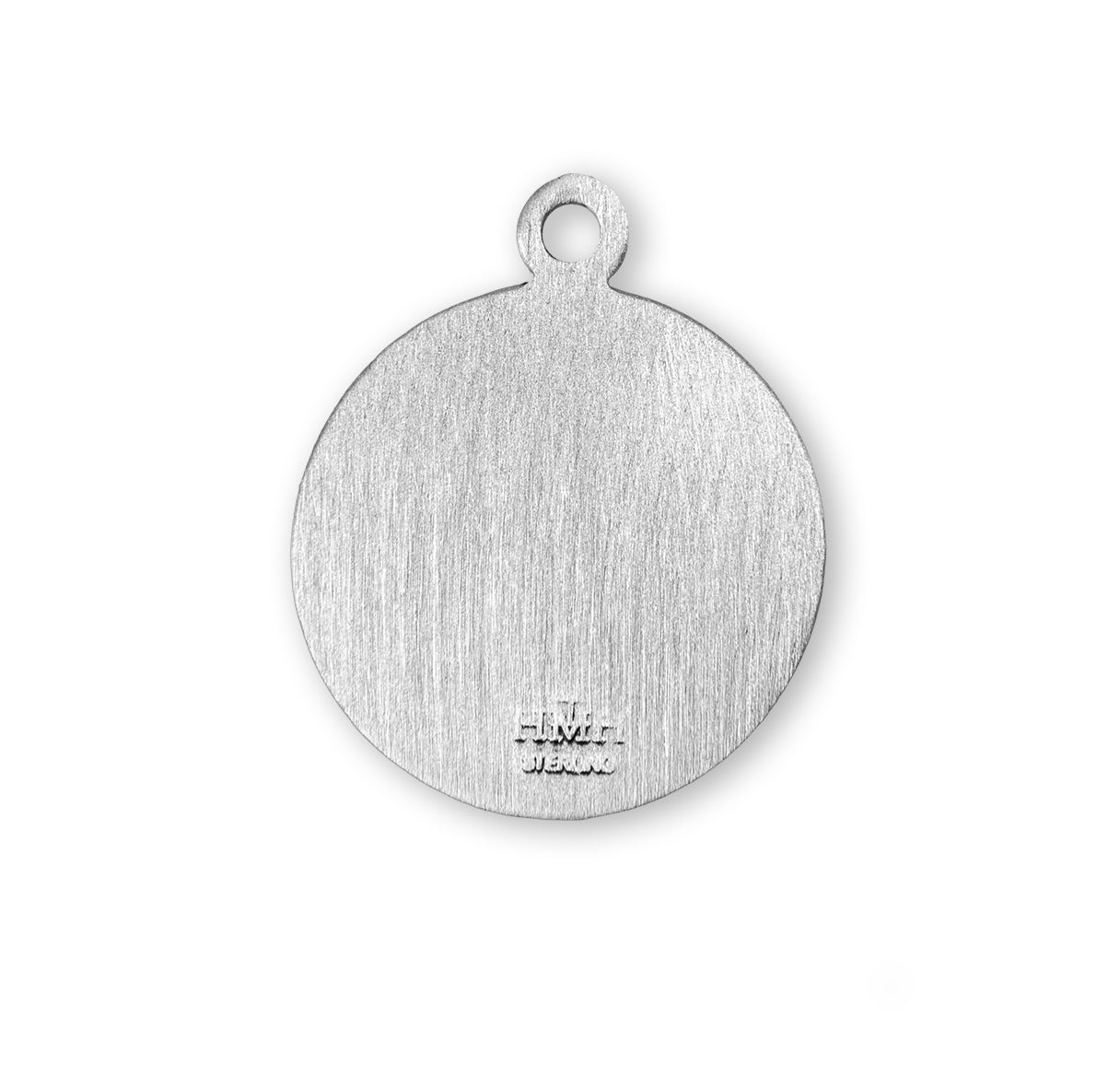 Patron Saint Thomas Aquinas Round Sterling Silver Medal Pendant with Chain